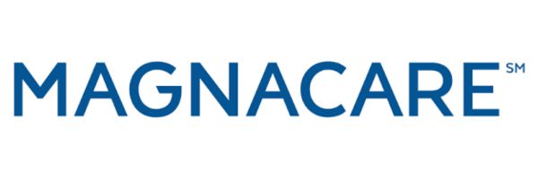The image shows the word "MAGNACARE" in bold blue capital letters with a small "SM" in superscript on the upper right.