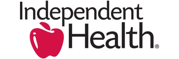 Independent Health logo with a red apple icon to the left of the word "Health" and the word "Independent" above.